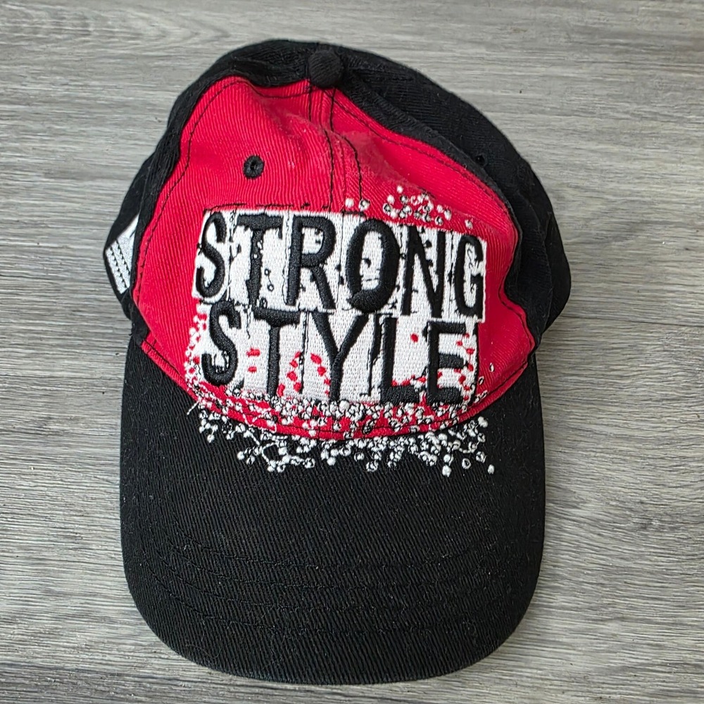 WWE Nakamura Strong Style Baseball Cap Hat‎ Adjustable Black Red